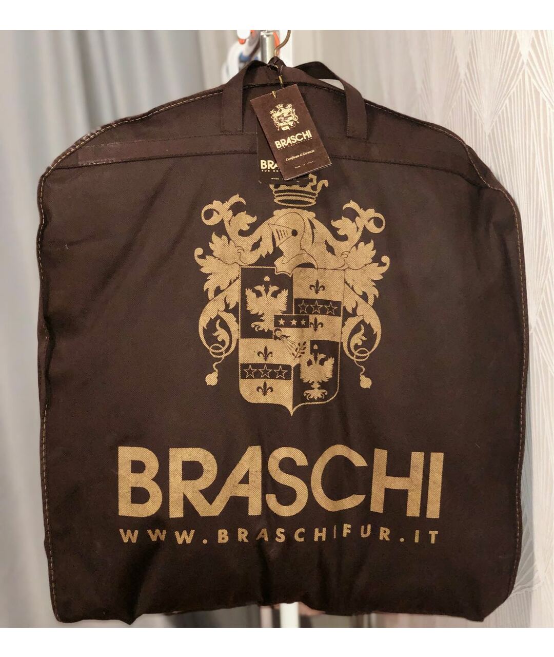 BRASCHI Серая меховая шуба, фото 2