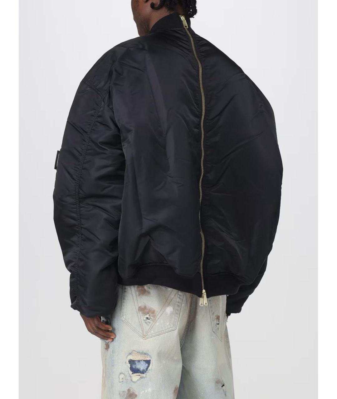 VETEMENTS Черная полиэстеровая куртка, фото 3