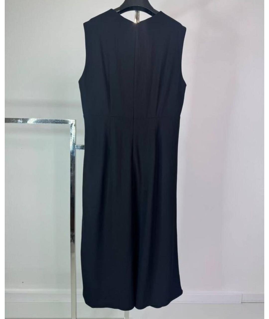 MAX MARA Синее шерстяное повседневное платье, фото 2