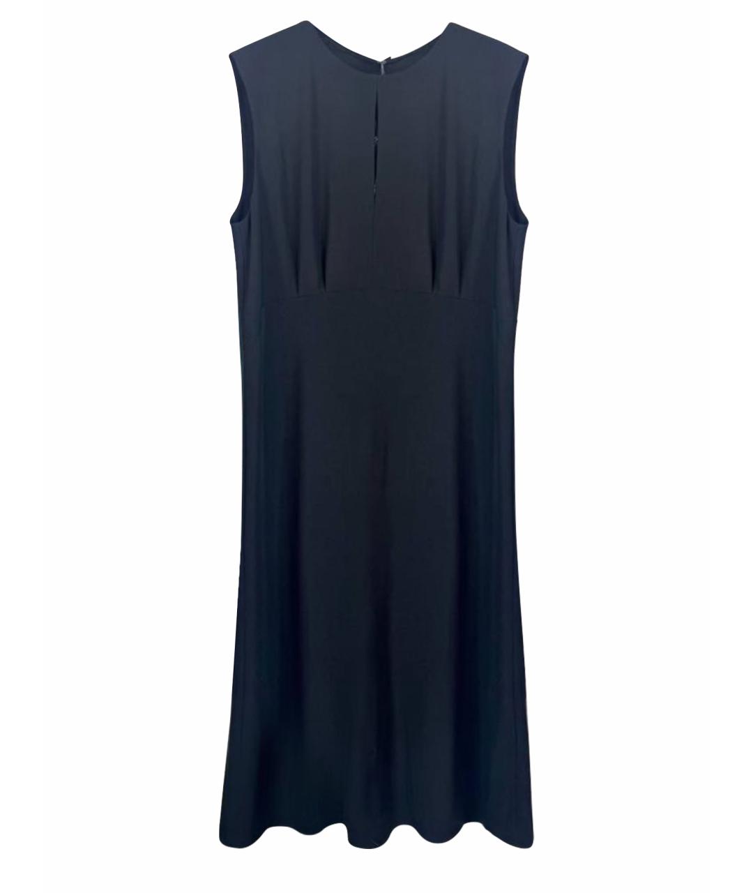MAX MARA Синее шерстяное повседневное платье, фото 1