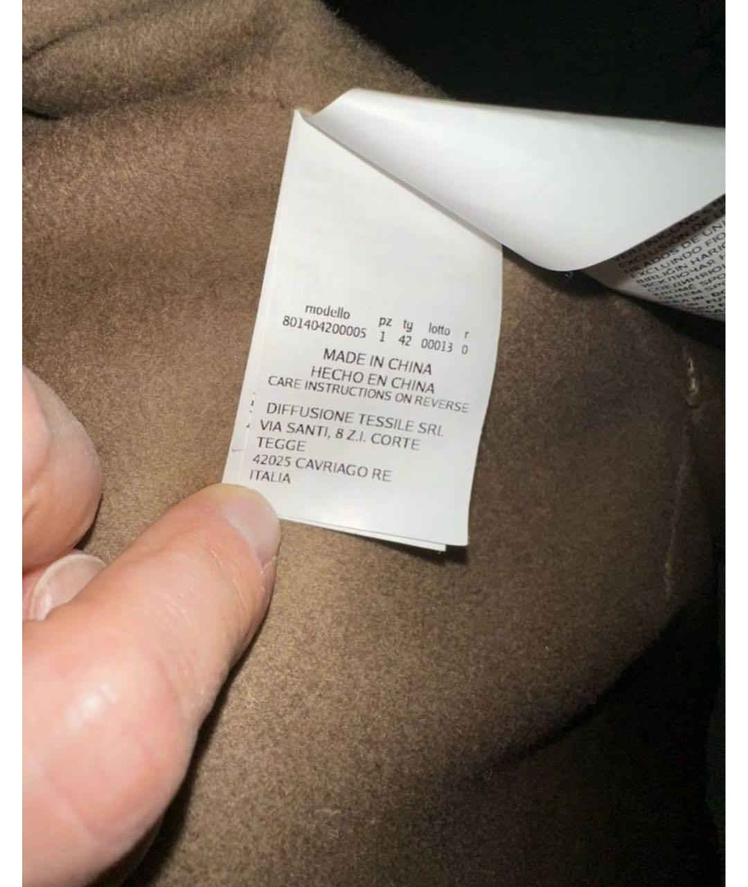 'S MAX MARA Коричневое шерстяное пальто, фото 5