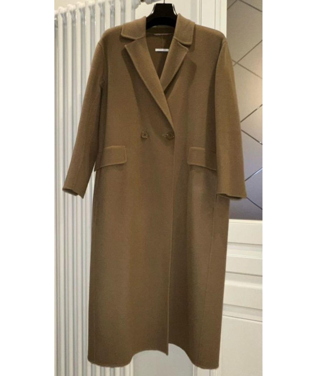'S MAX MARA Коричневое шерстяное пальто, фото 7