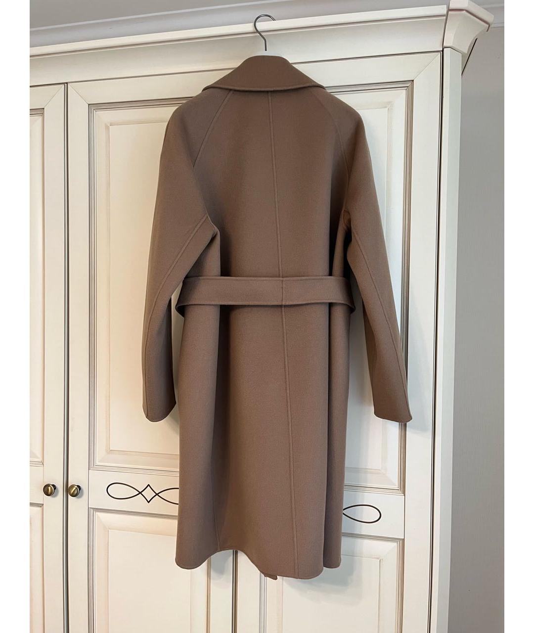 'S MAX MARA Коричневое шерстяное пальто, фото 2