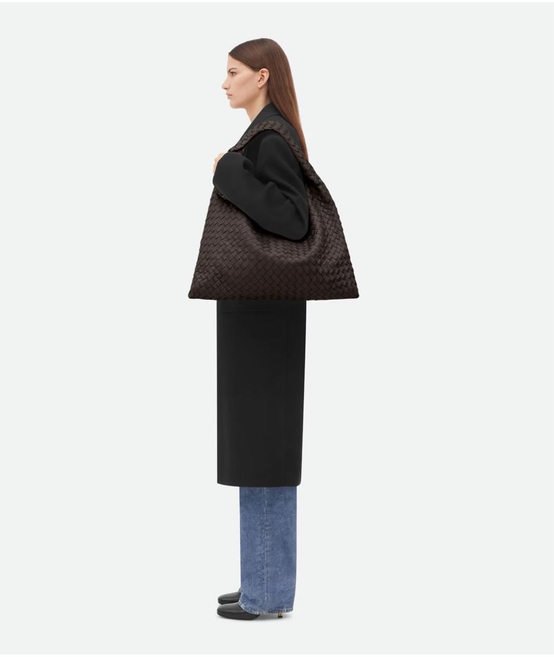 BOTTEGA VENETA Коричневая кожаная сумка через плечо, фото 2