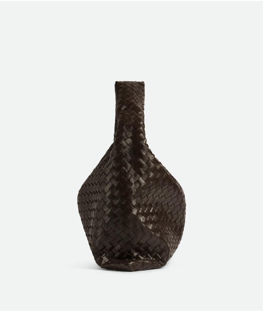 BOTTEGA VENETA Коричневая кожаная сумка через плечо, фото 7