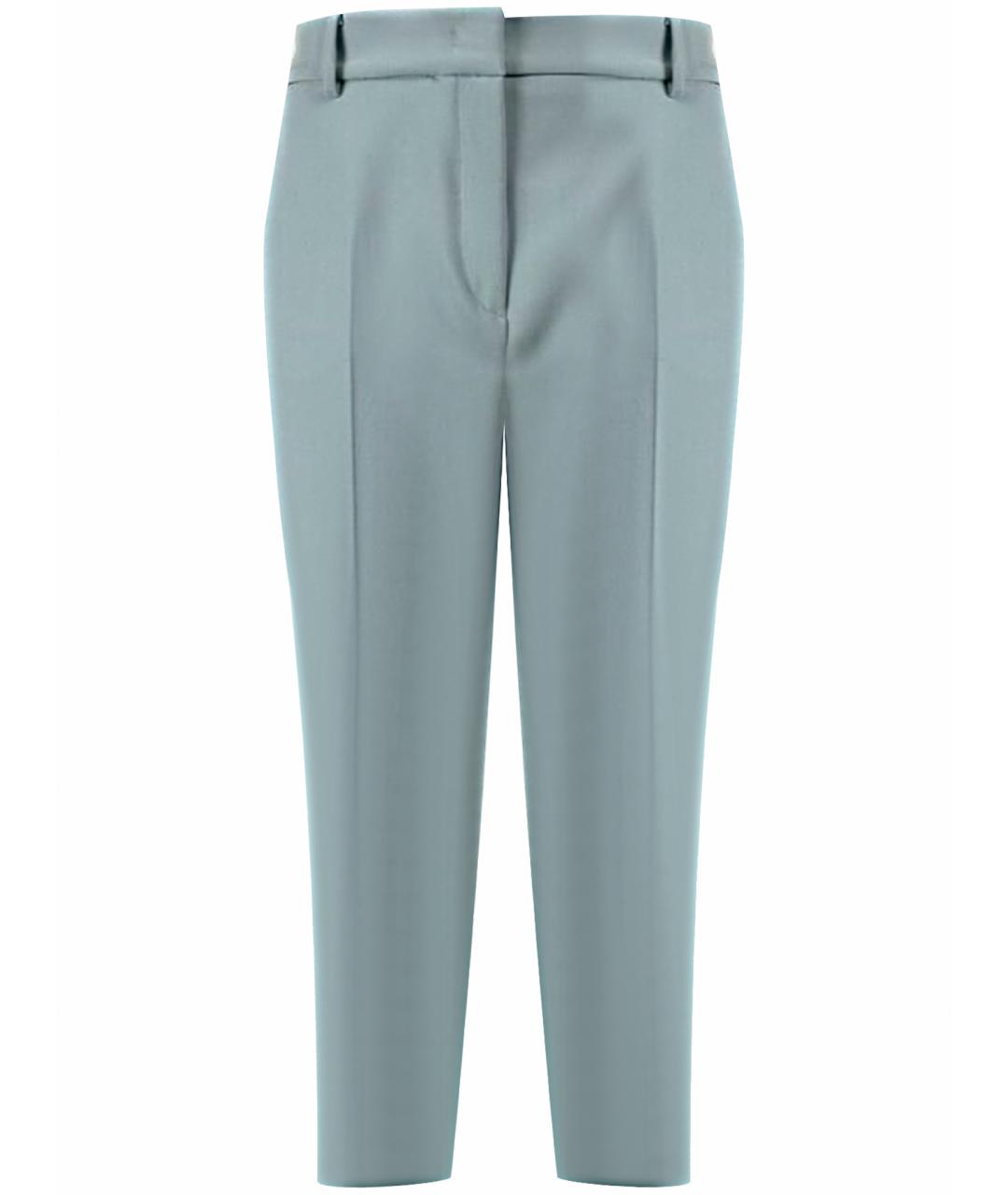 MAX MARA Серые вискозные прямые брюки, фото 1