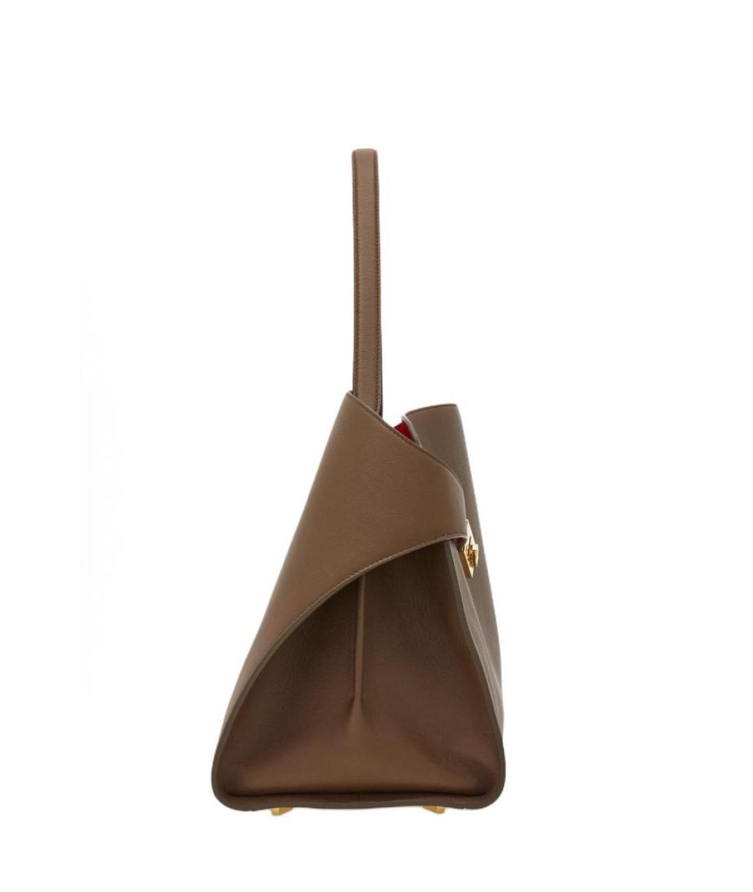 FERRAGAMO Коричневая кожаная сумка с короткими ручками, фото 2