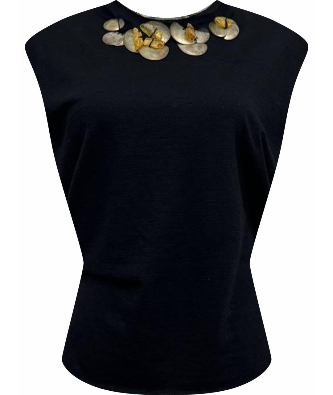 LANVIN Черная шерстяная жилетка, фото 1