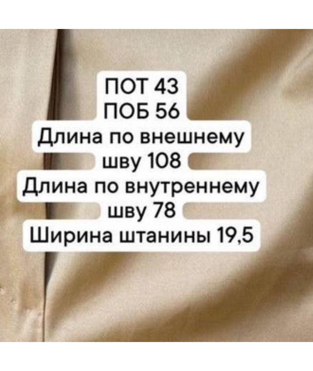 MAX MARA Оранжевое хлопковые прямые брюки, фото 4