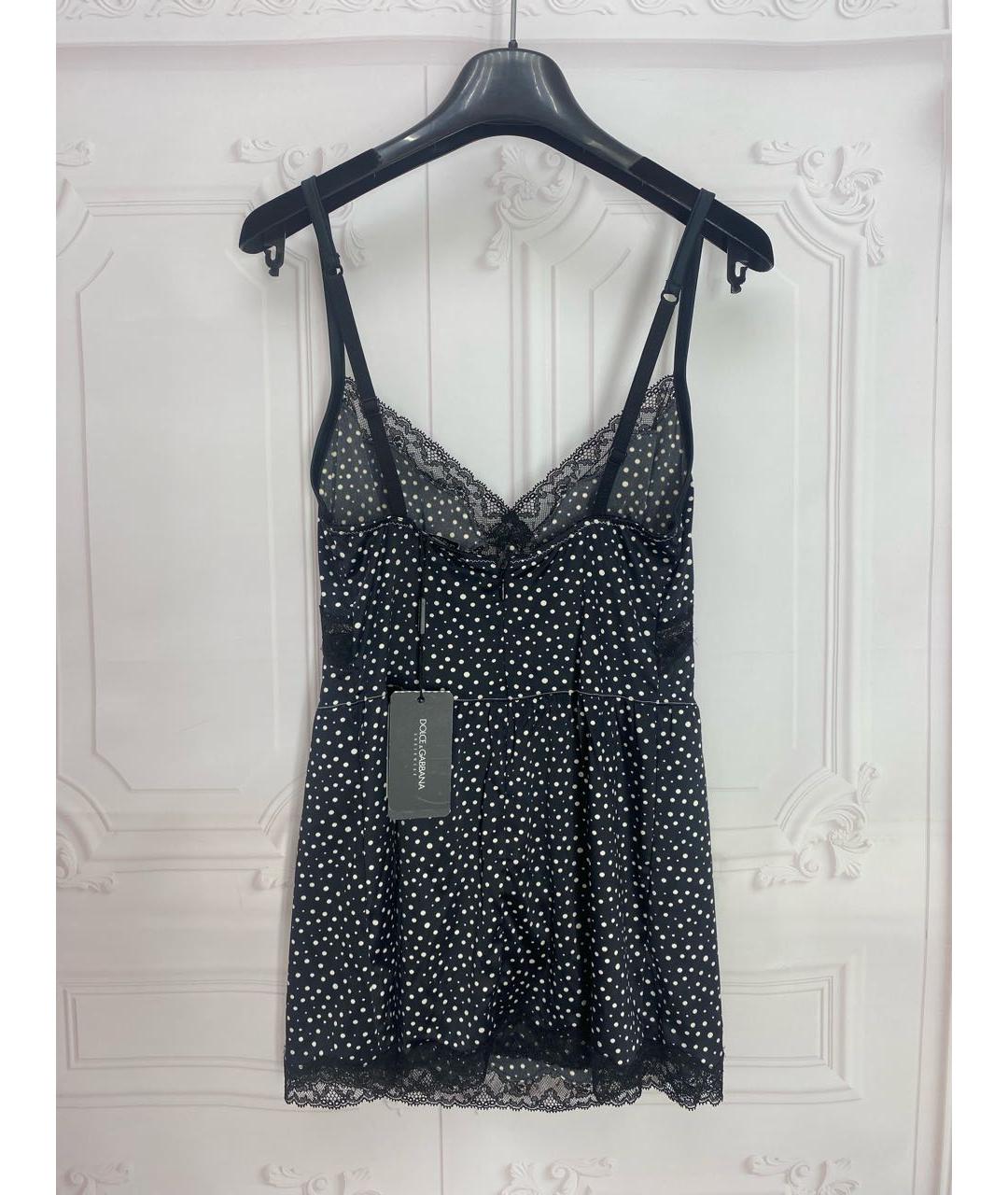 DOLCE&GABBANA Черная полиэстеровая майка, фото 2