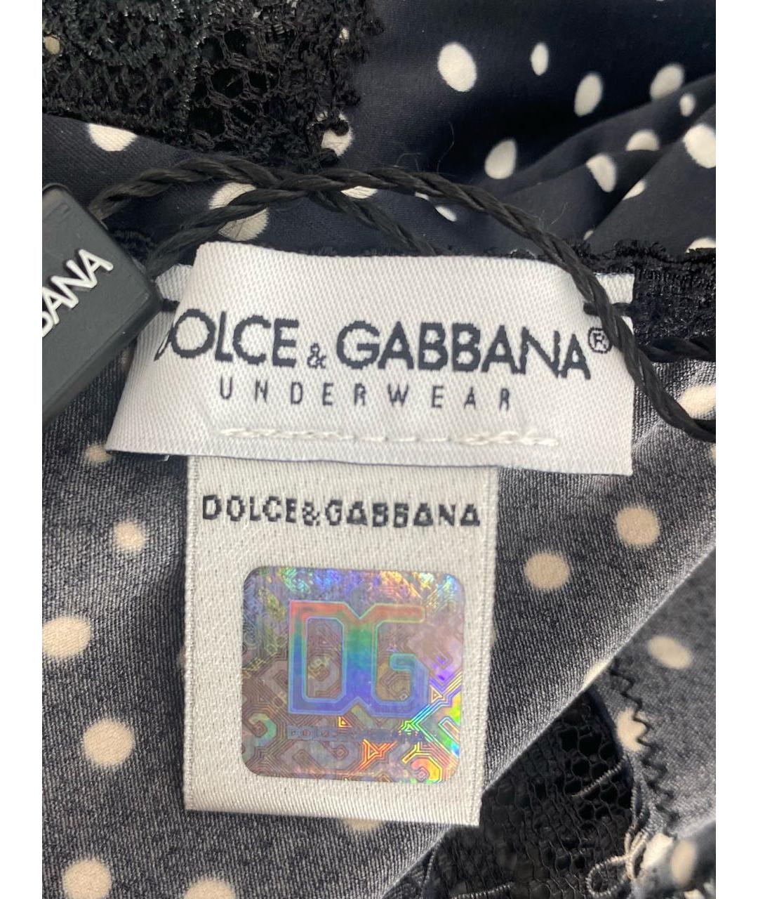 DOLCE&GABBANA Черная полиэстеровая майка, фото 5
