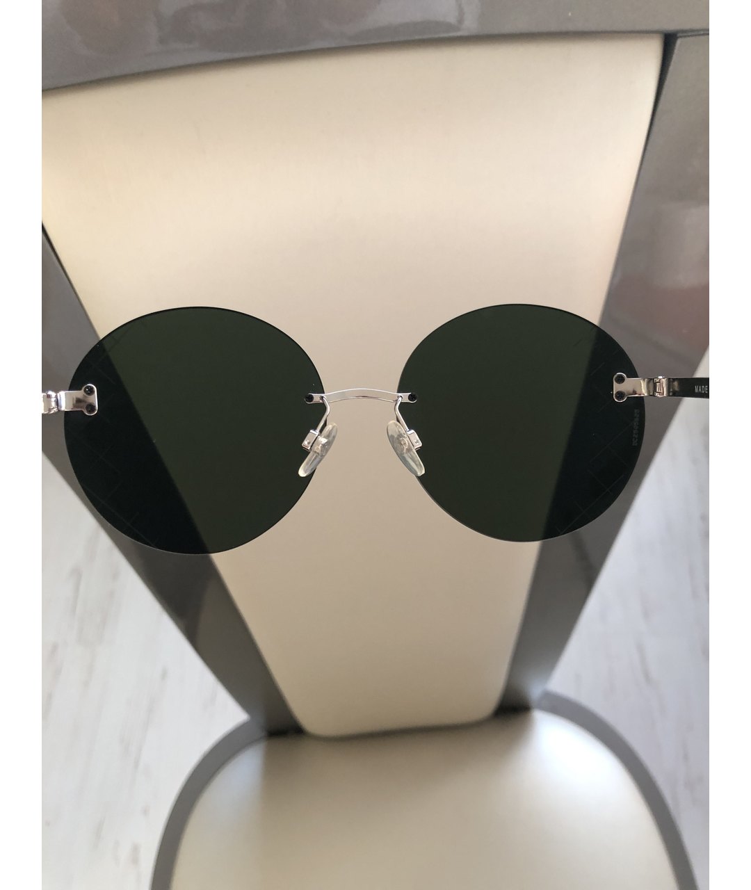 CHANEL PRE-OWNED Фиолетовые пластиковые солнцезащитные очки, фото 6