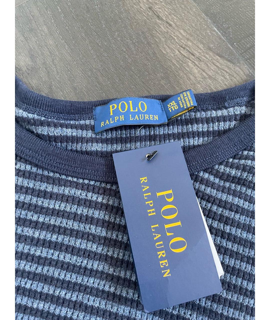 POLO RALPH LAUREN Темно-синий хлопковый джемпер / свитер, фото 2