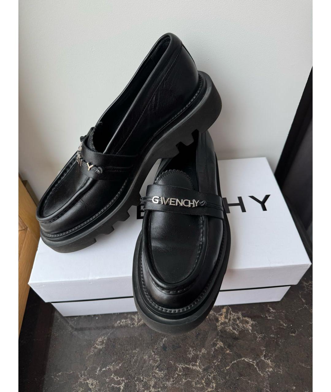 GIVENCHY Черные кожаные лоферы, фото 5