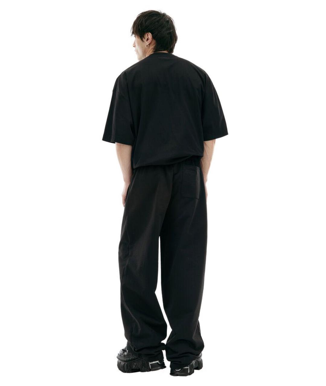 VETEMENTS Черные хлопковые брюки широкие, фото 4