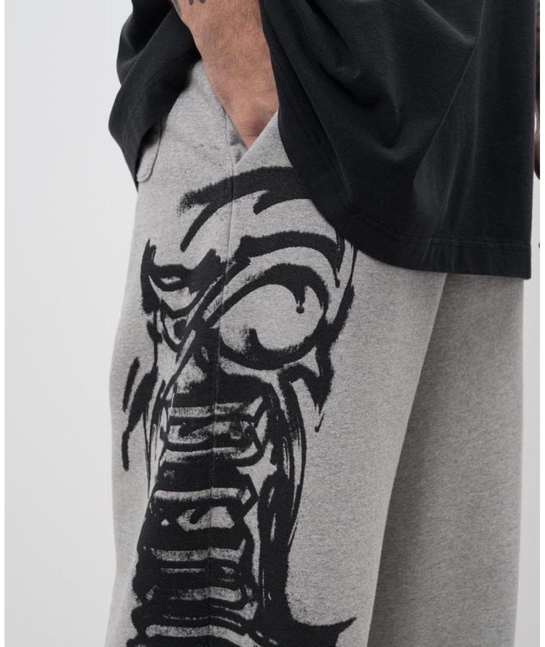 VETEMENTS Серые хлопковые повседневные брюки, фото 4