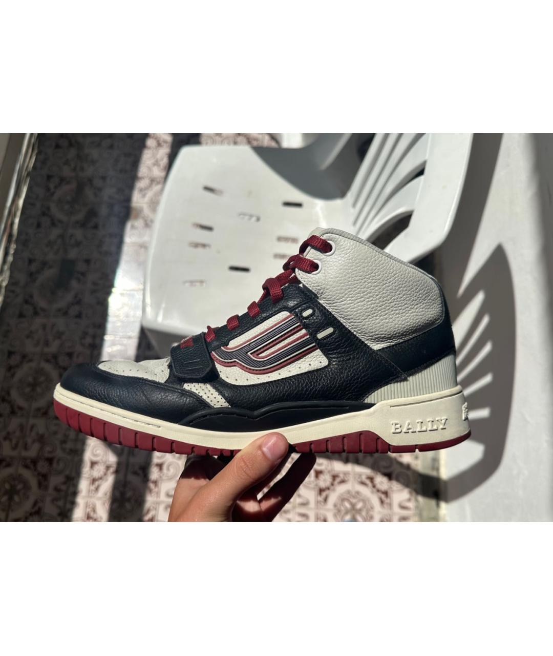 BALLY Мульти кожаные высокие кроссовки / кеды, фото 7
