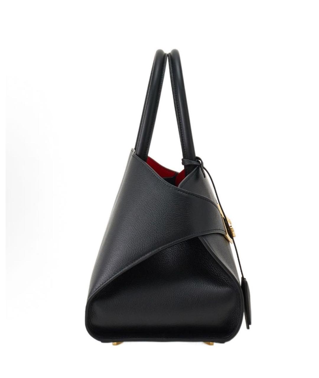 FERRAGAMO Черная кожаная сумка тоут, фото 3