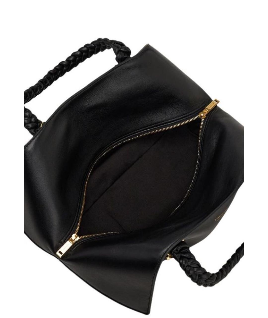 FERRAGAMO Черная кожаная сумка тоут, фото 4