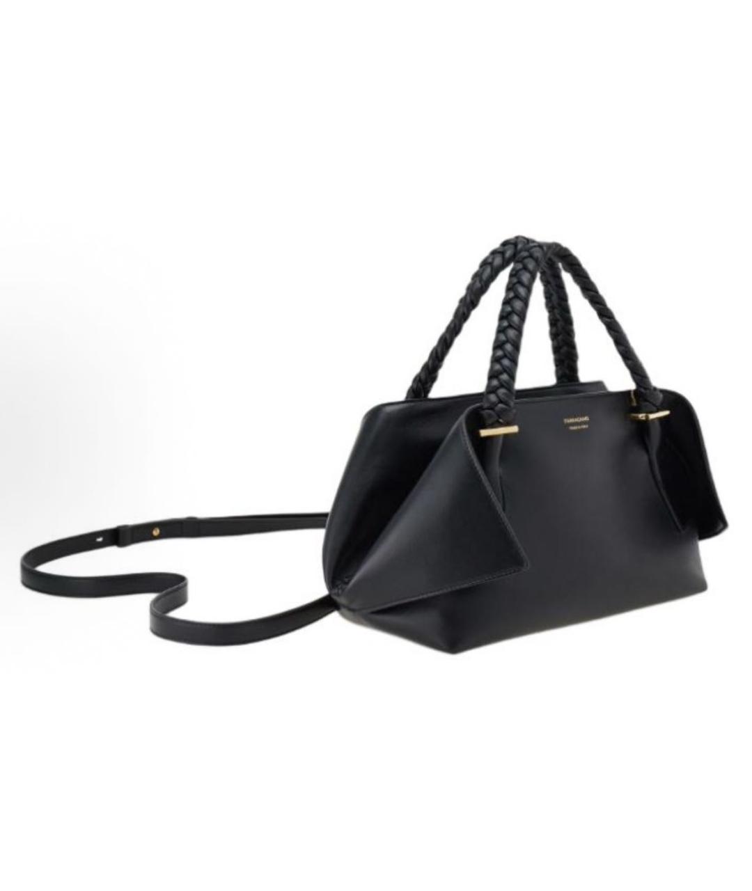 FERRAGAMO Черная кожаная сумка тоут, фото 2