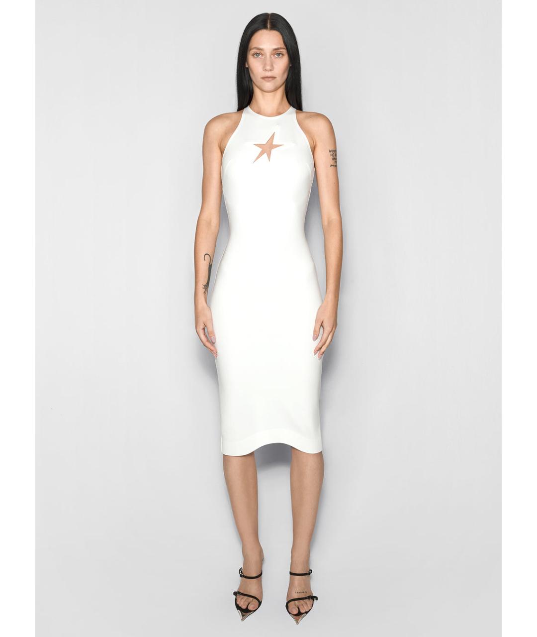 MUGLER Белое коктейльное платье, фото 2