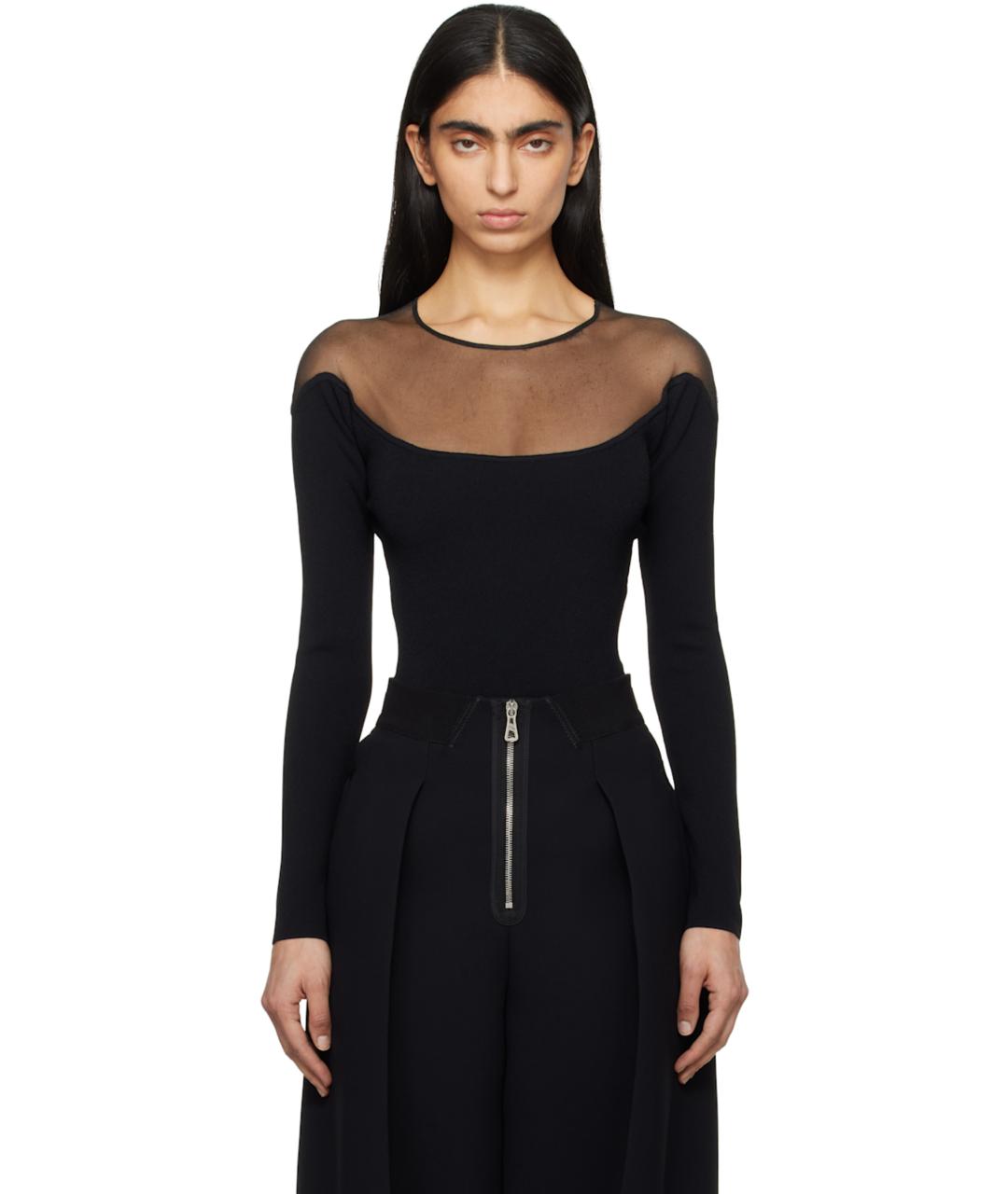 MUGLER Черное боди, фото 2