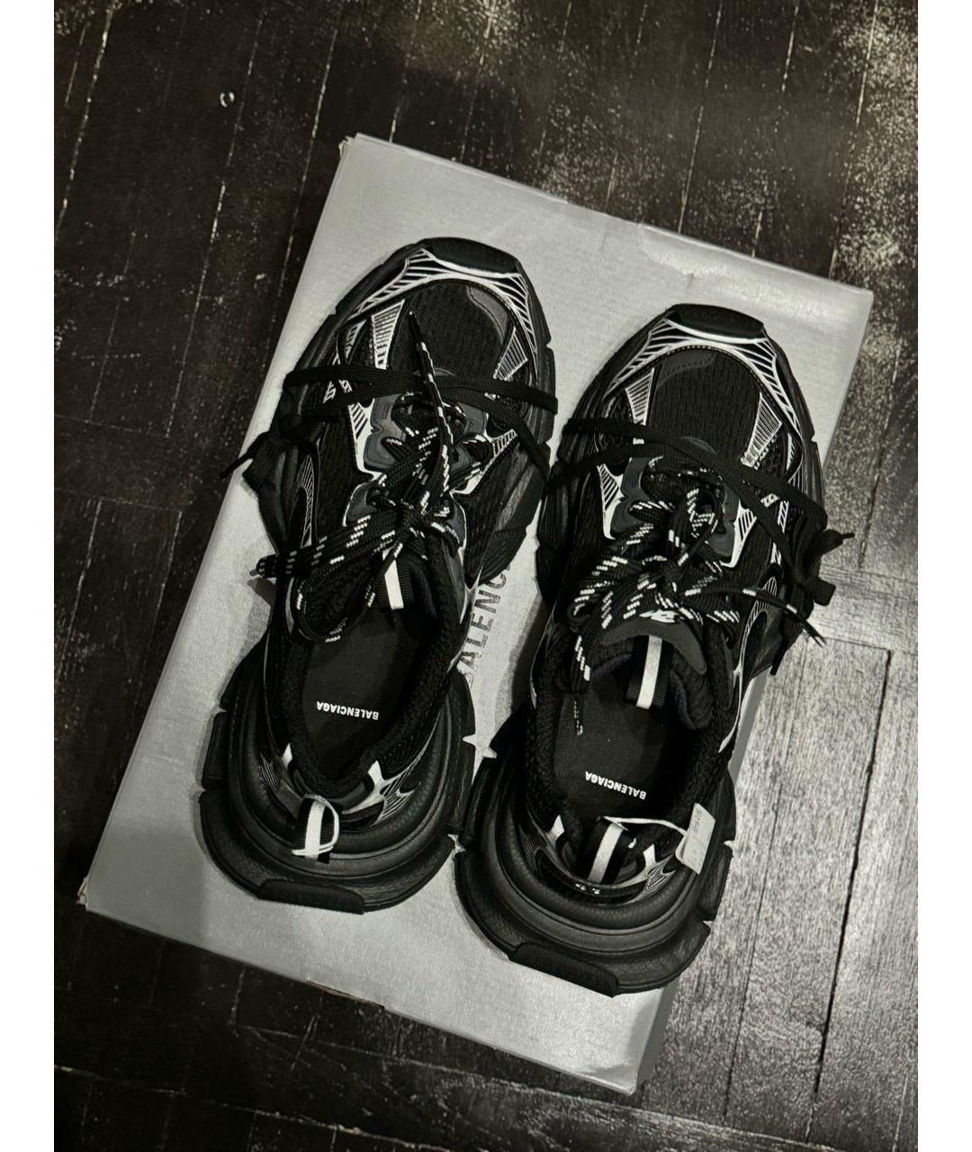 BALENCIAGA Черные резиновые низкие кроссовки / кеды, фото 5