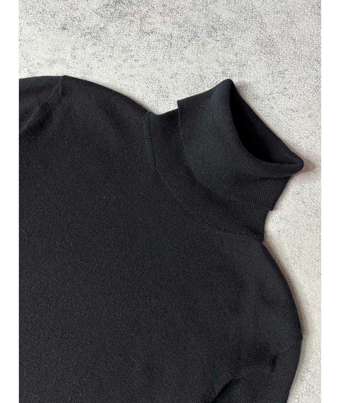JIL SANDER Черная шерстяная водолазка, фото 4