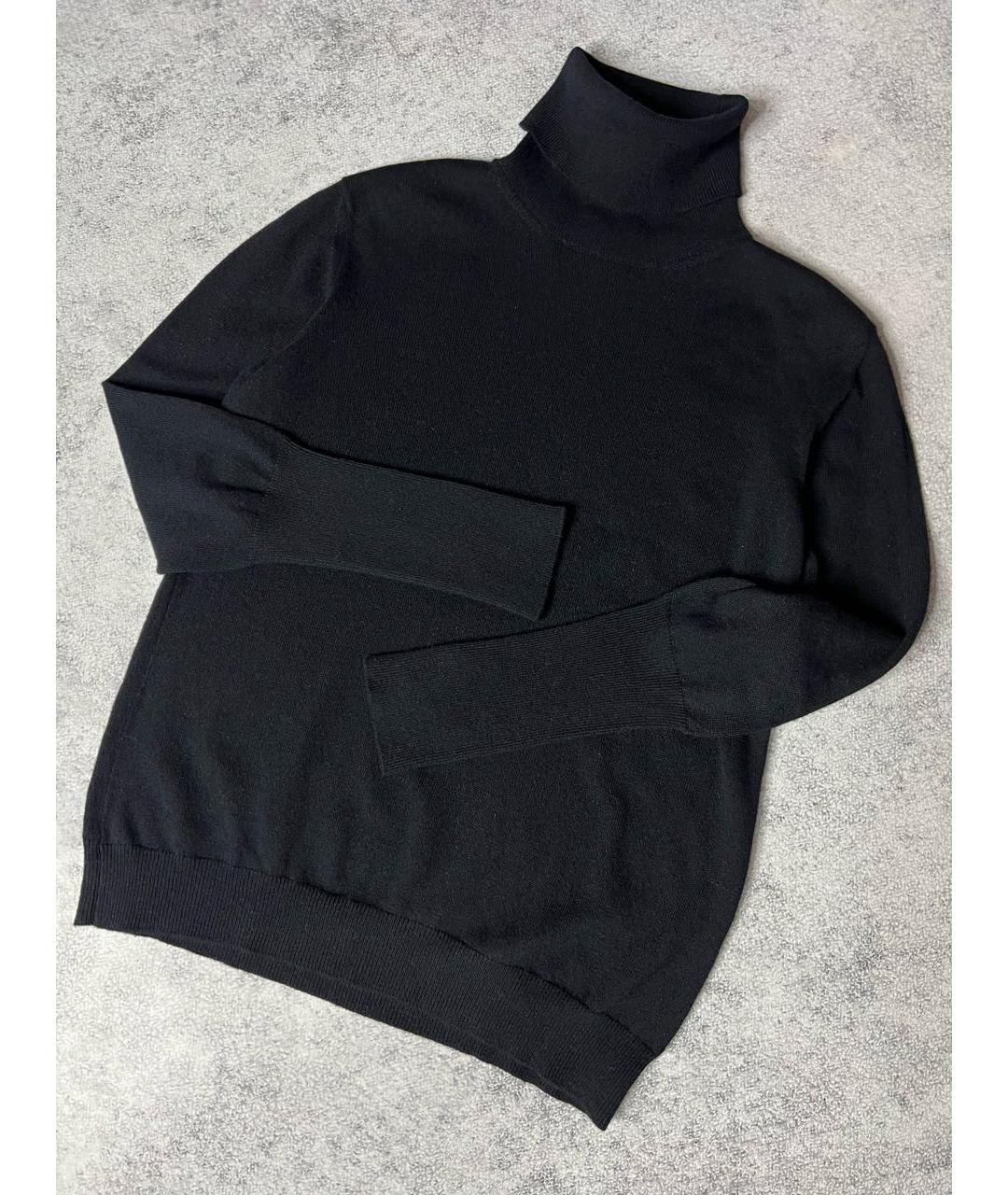 JIL SANDER Черная шерстяная водолазка, фото 2