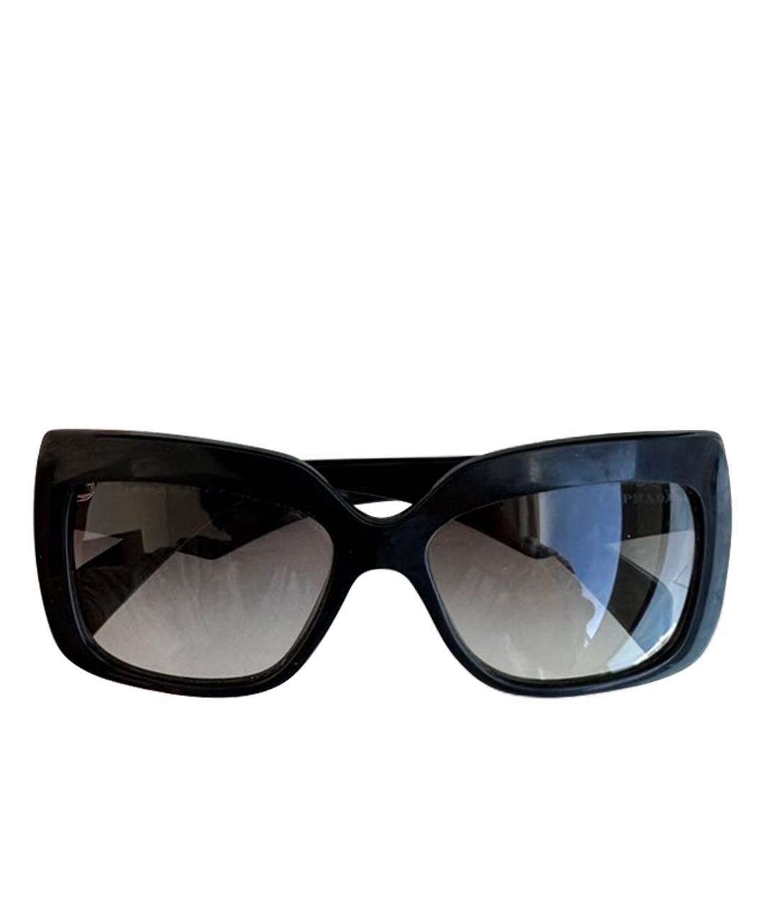 PRADA Черные пластиковые солнцезащитные очки, фото 1