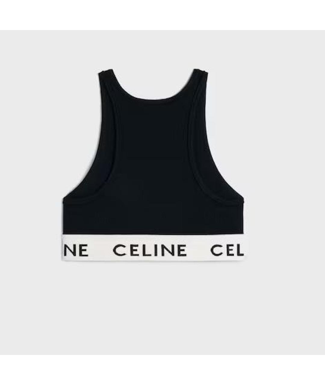 CELINE Черная майка, фото 4