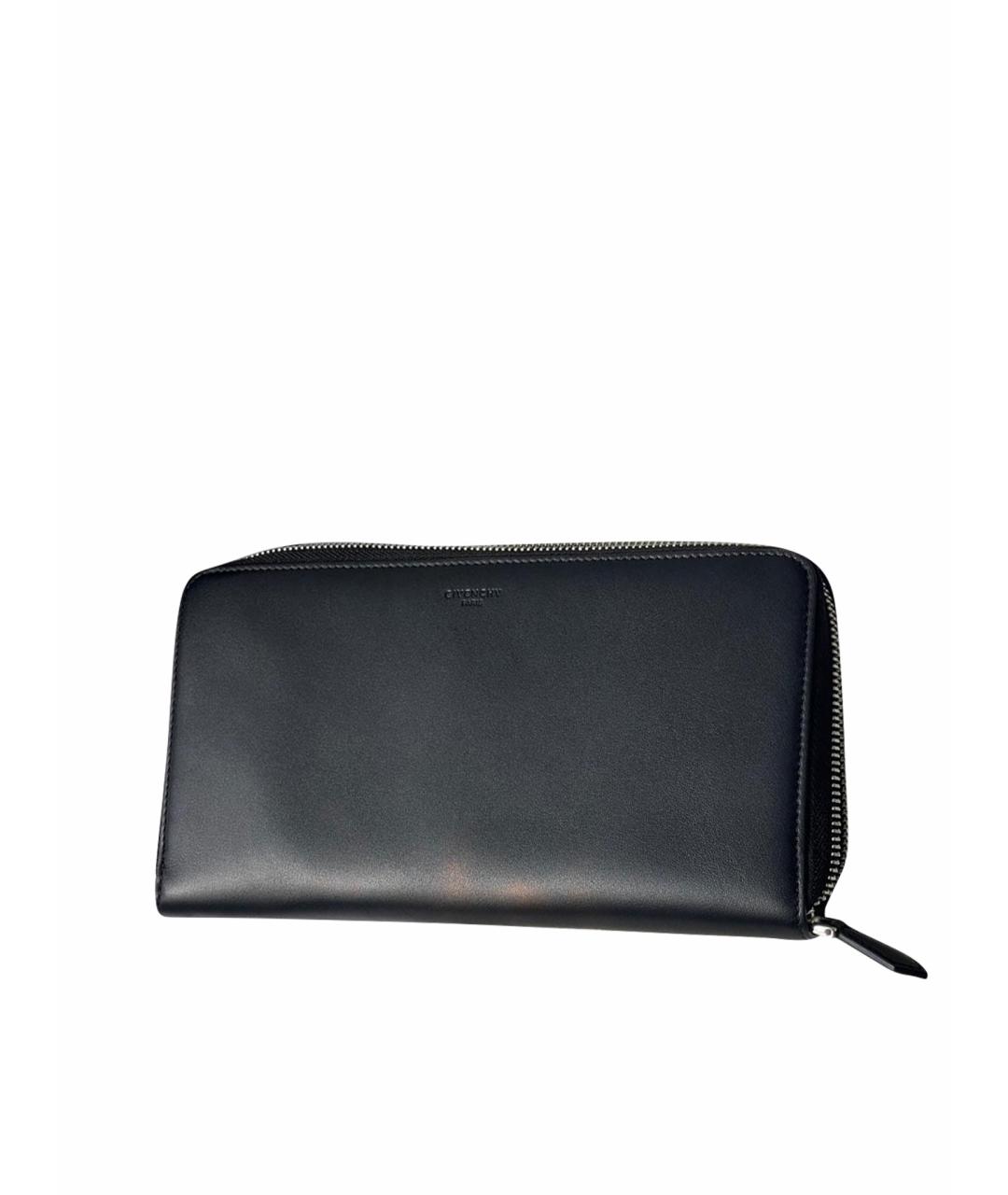 GIVENCHY Черный кожаный кошелек, фото 1