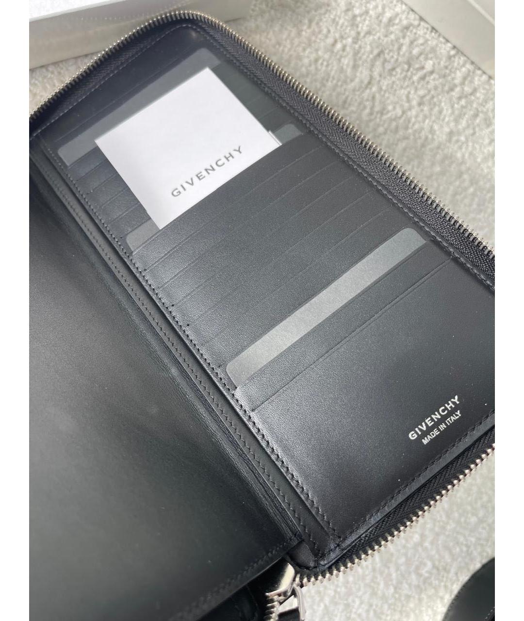 GIVENCHY Черный кожаный кошелек, фото 4