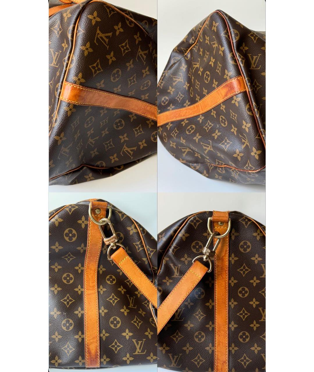 LOUIS VUITTON Коричневая дорожная/спортивная сумка из искусственной кожи, фото 5