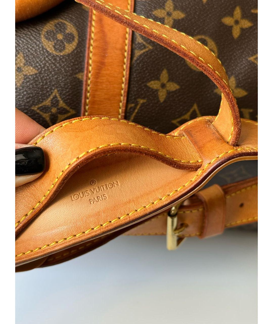 LOUIS VUITTON Коричневая дорожная/спортивная сумка из искусственной кожи, фото 7