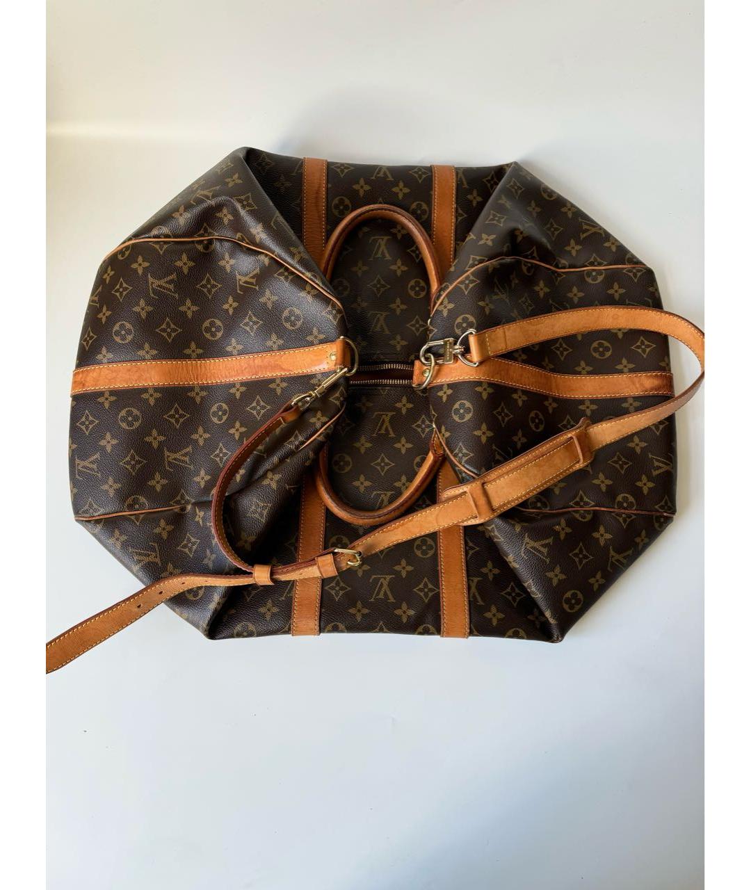 LOUIS VUITTON Коричневая дорожная/спортивная сумка из искусственной кожи, фото 2