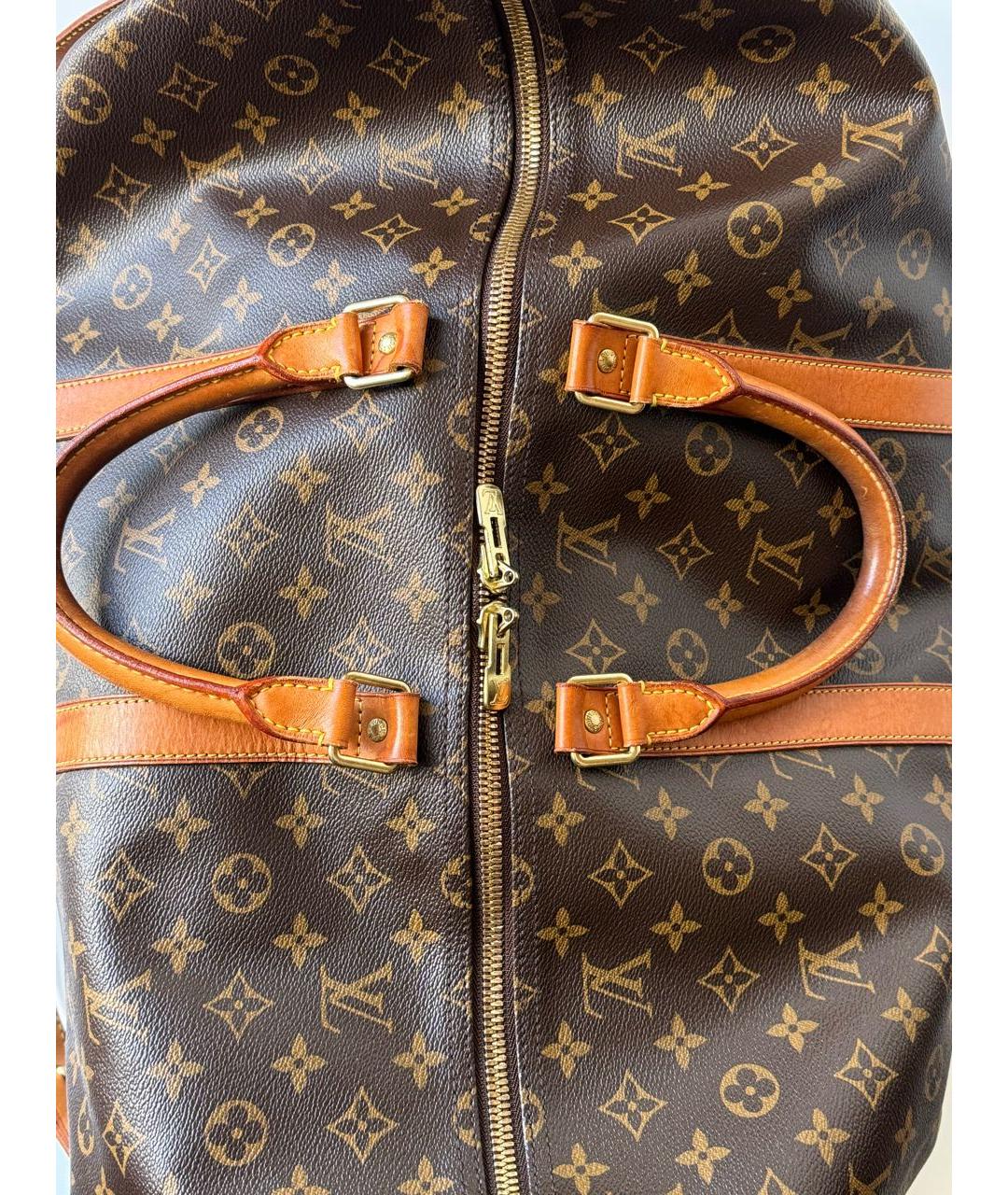LOUIS VUITTON Коричневая дорожная/спортивная сумка из искусственной кожи, фото 3