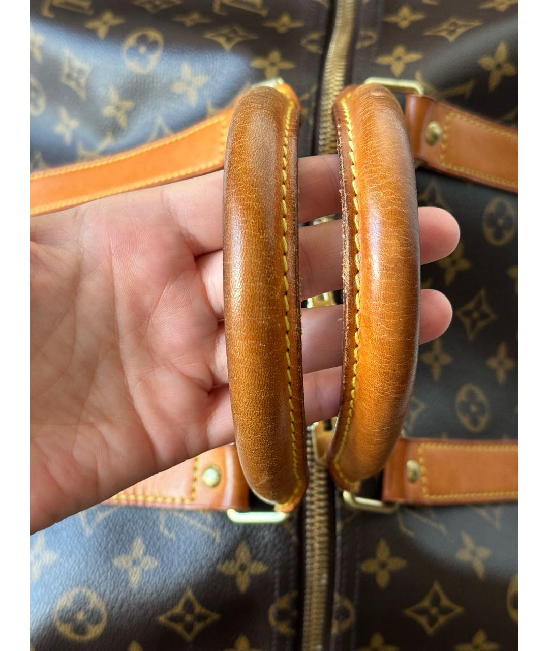 LOUIS VUITTON Коричневая дорожная/спортивная сумка из искусственной кожи, фото 8