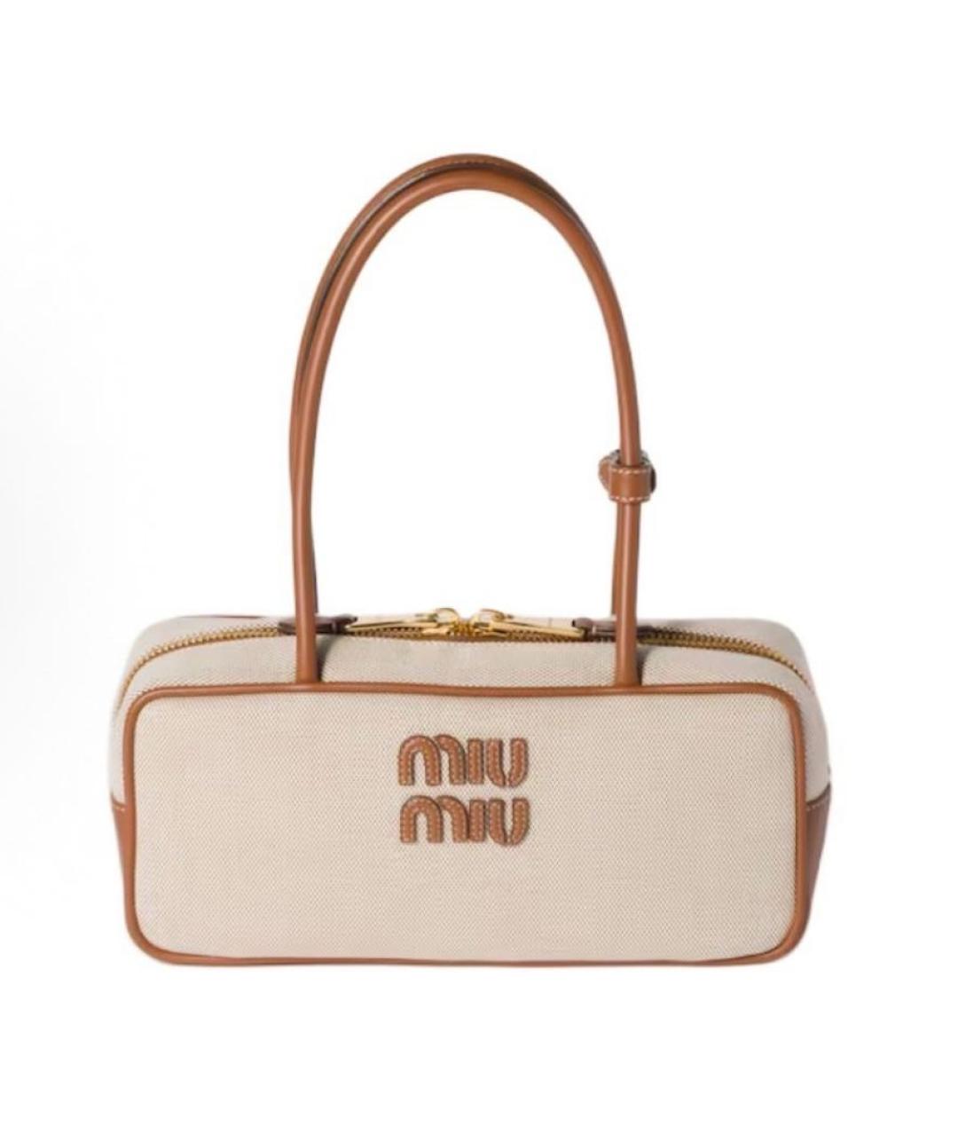 MIU MIU Бежевая сумка тоут, фото 1