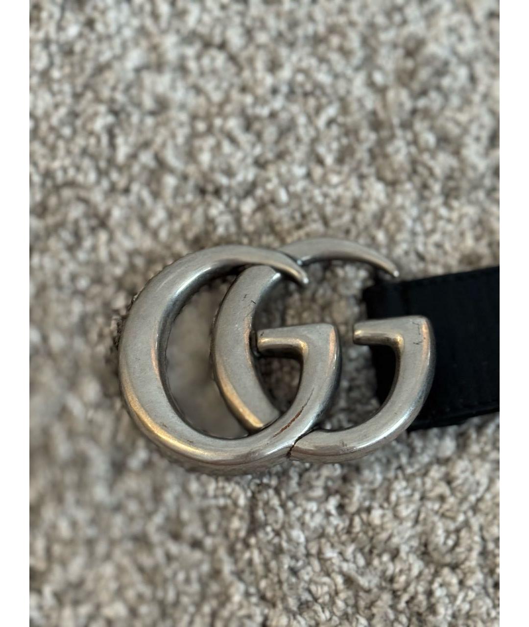 GUCCI Черный кожаный ремень, фото 2