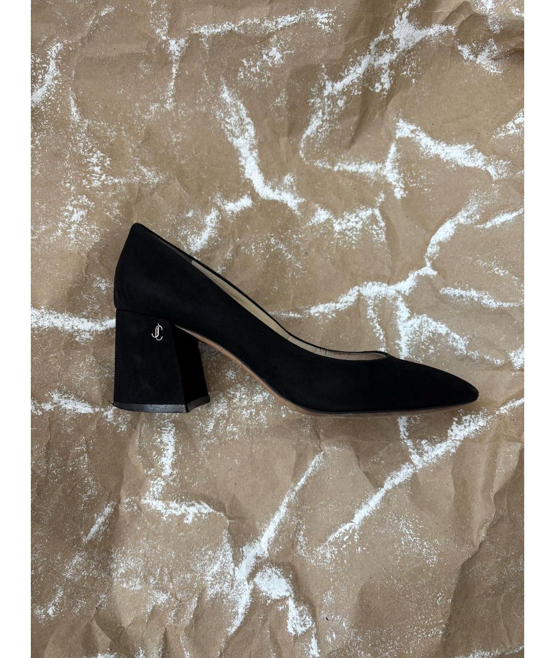 JIMMY CHOO Черные замшевые туфли, фото 5
