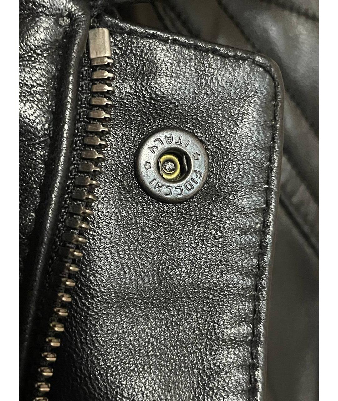VERSACE COLLECTION Черная кожаная куртка, фото 4
