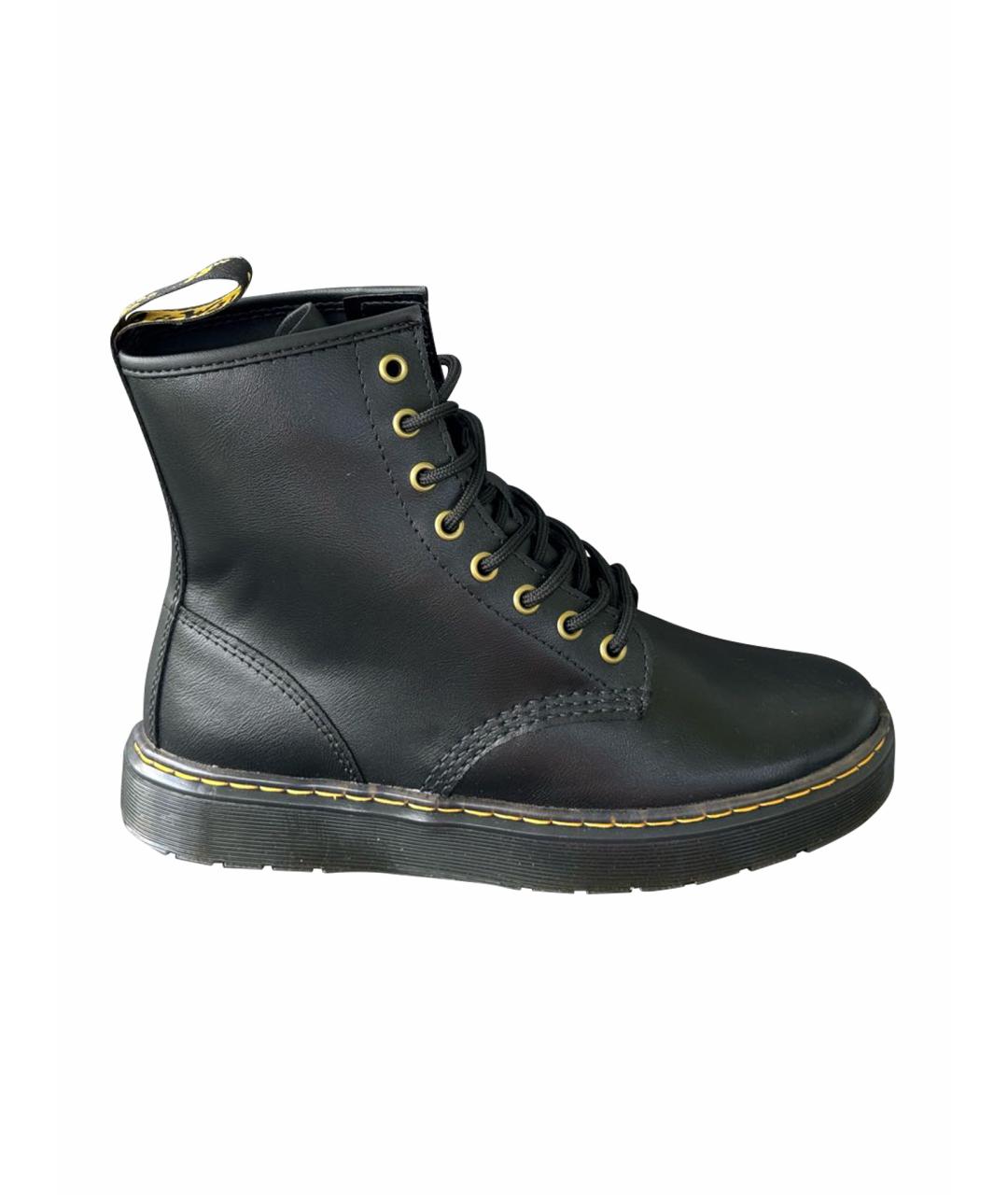 DR. MARTENS Черные кожаные ботинки, фото 1