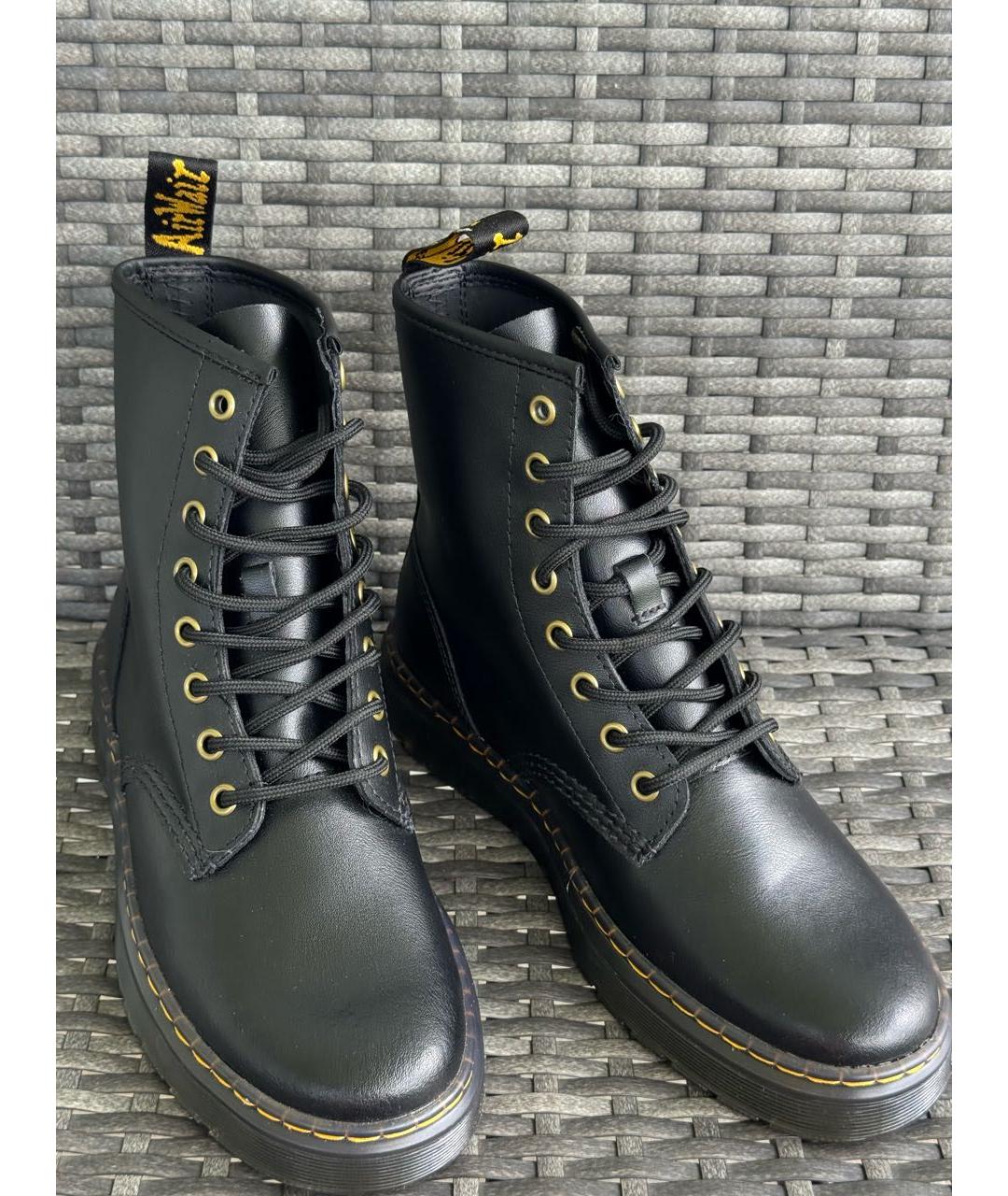 DR. MARTENS Черные кожаные ботинки, фото 3