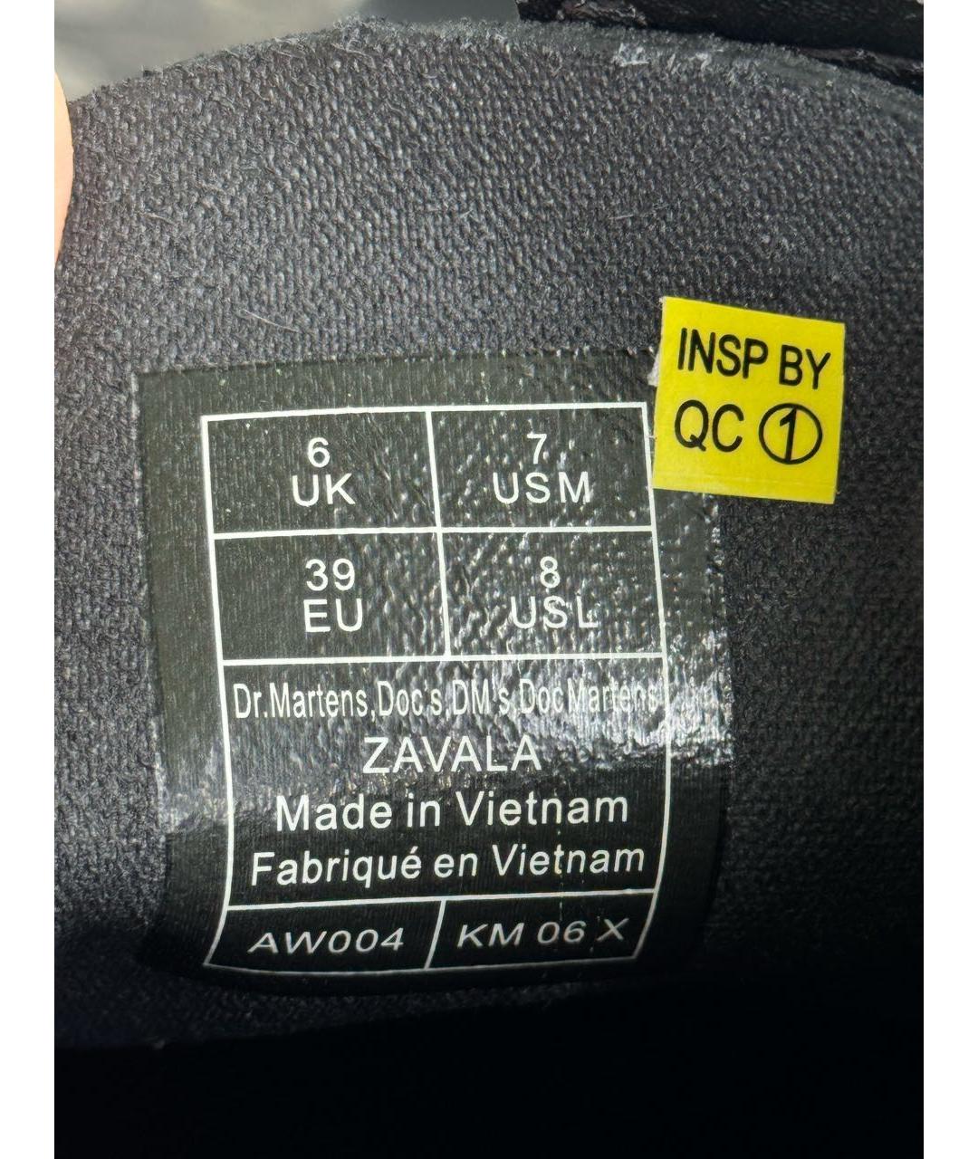 DR. MARTENS Черные кожаные ботинки, фото 7