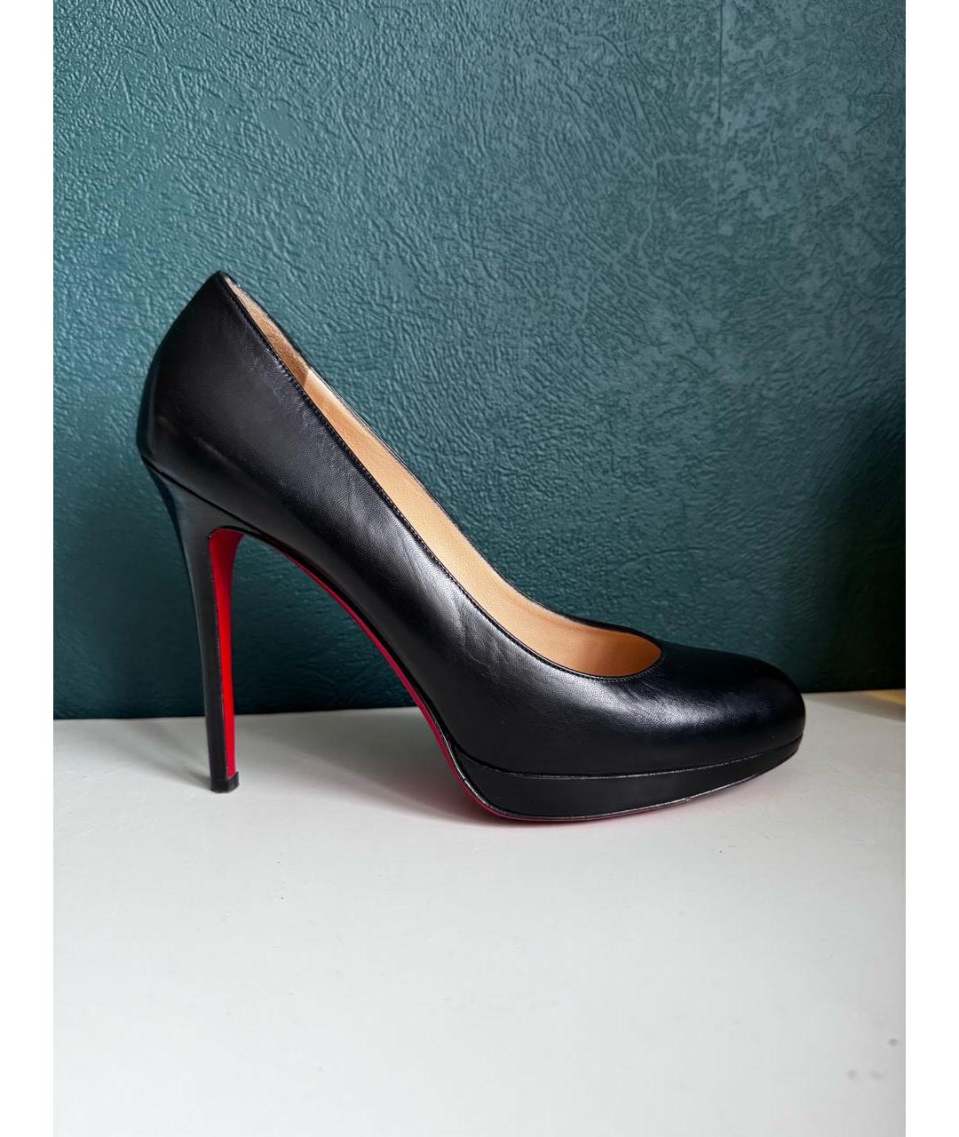 CHRISTIAN LOUBOUTIN Черные кожаные туфли, фото 8