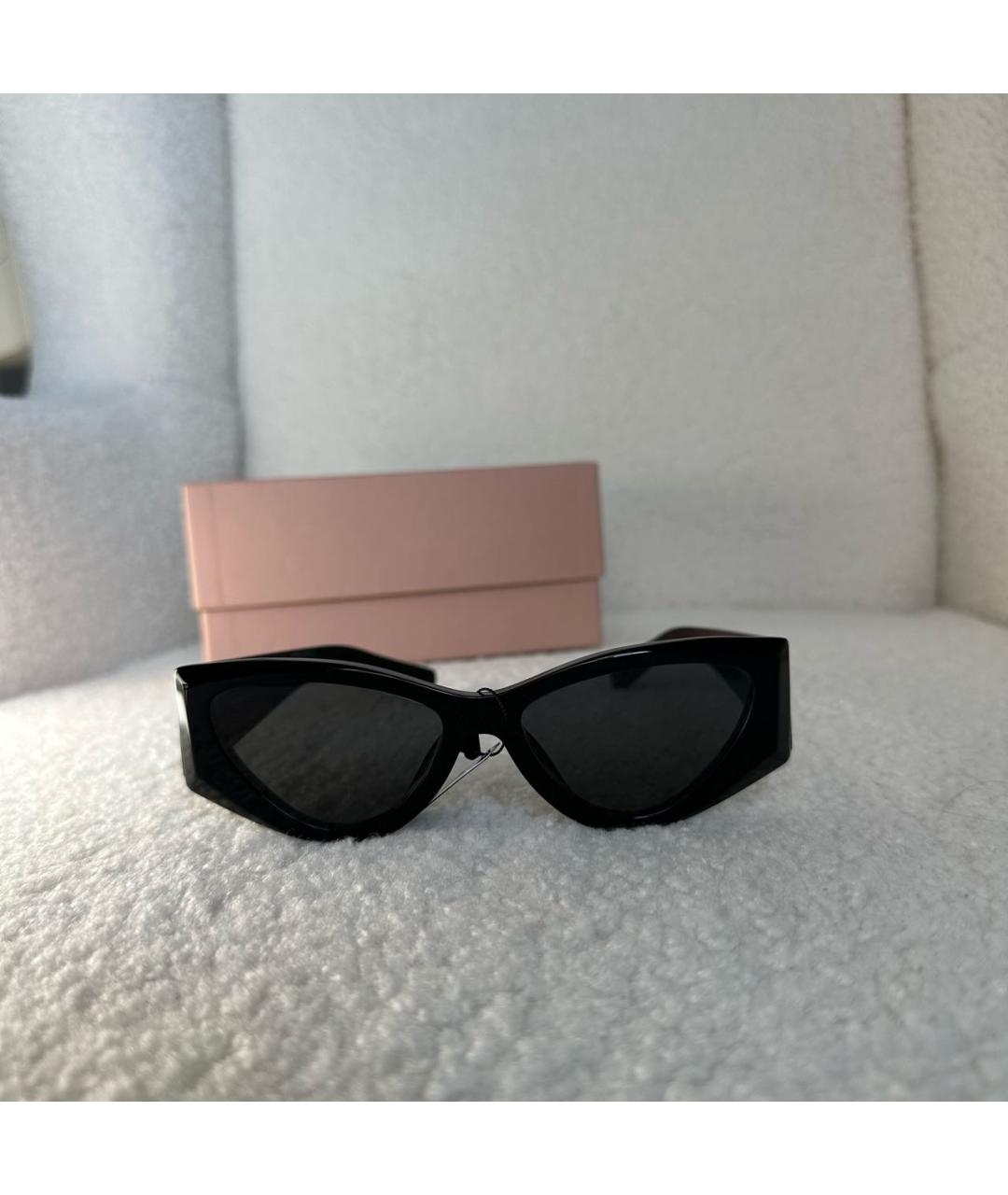 MIU MIU Черные пластиковые солнцезащитные очки, фото 7