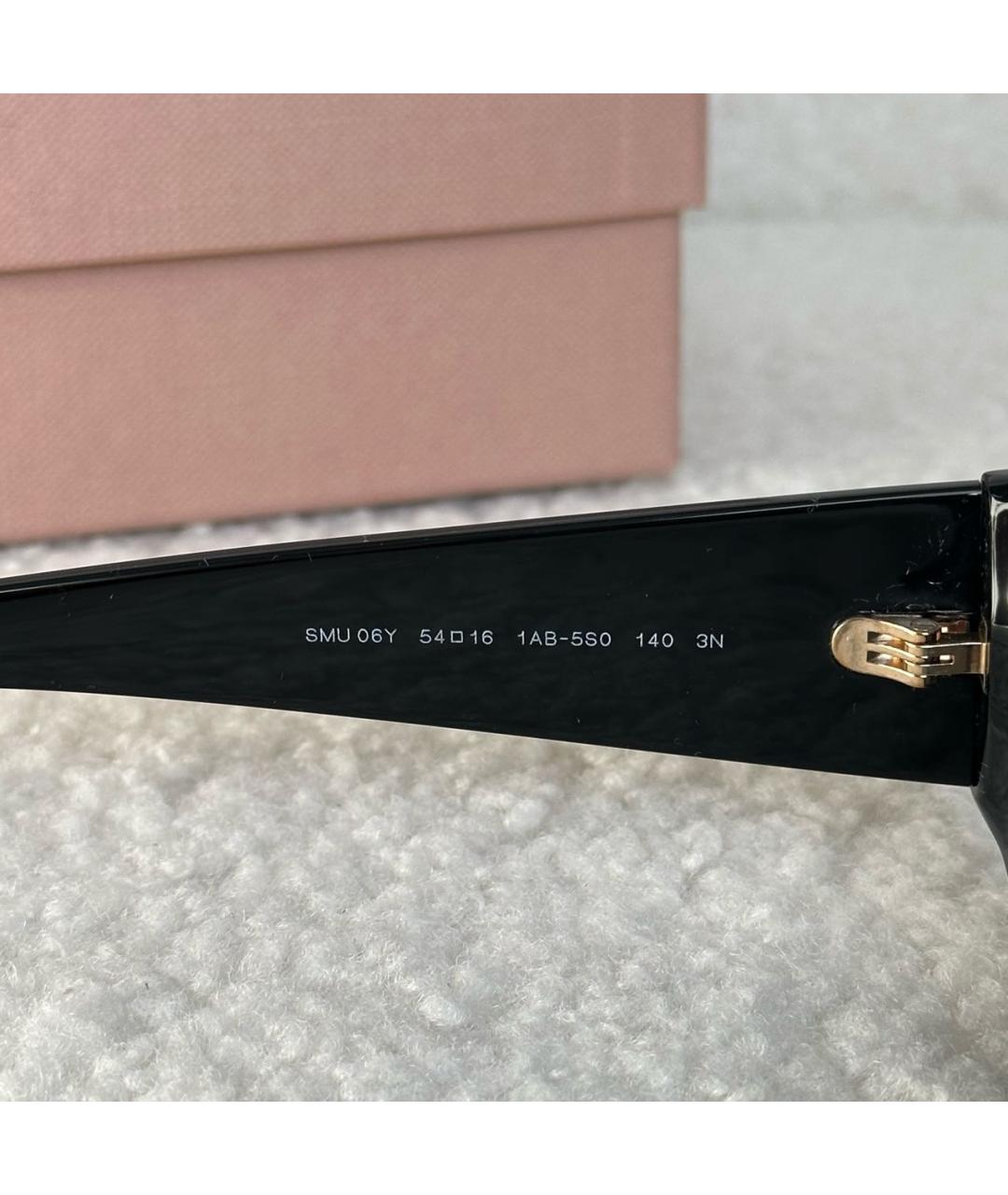 MIU MIU Черные пластиковые солнцезащитные очки, фото 8