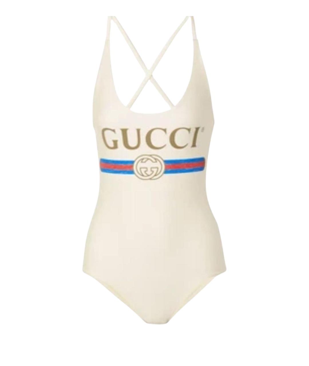 GUCCI Белый купальник, фото 6