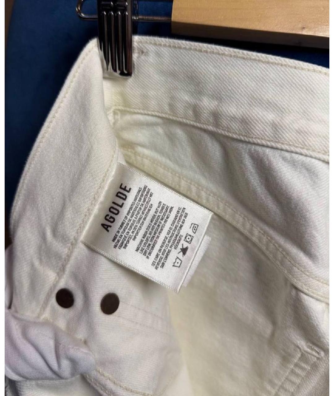 AGOLDE Белые хлопковые шорты, фото 4
